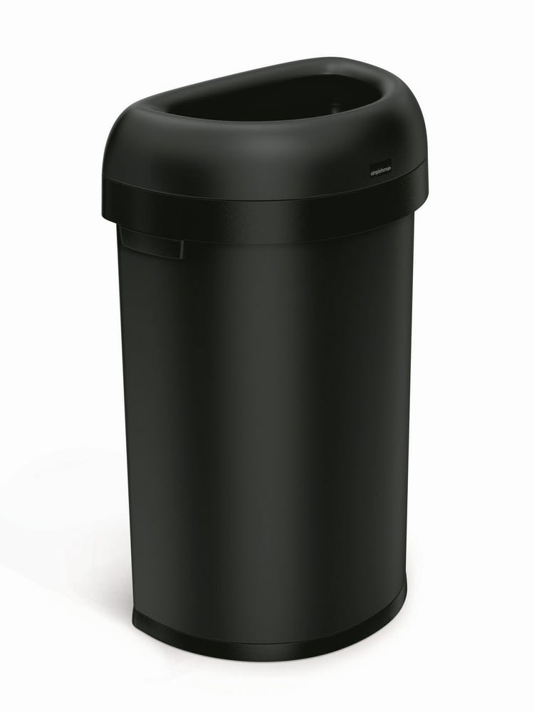 GuestSupply US | Simplehuman 60 Liter Semi-Round Open Trash Can